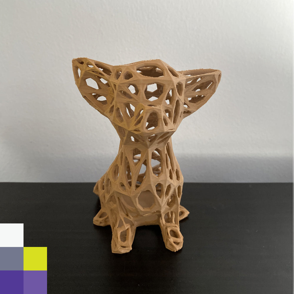 Figura de Perrito Chihuahua estilo Voronoi