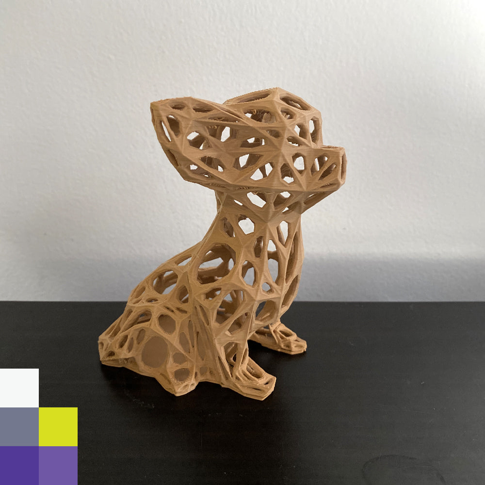 Figura de Perrito Chihuahua estilo Voronoi