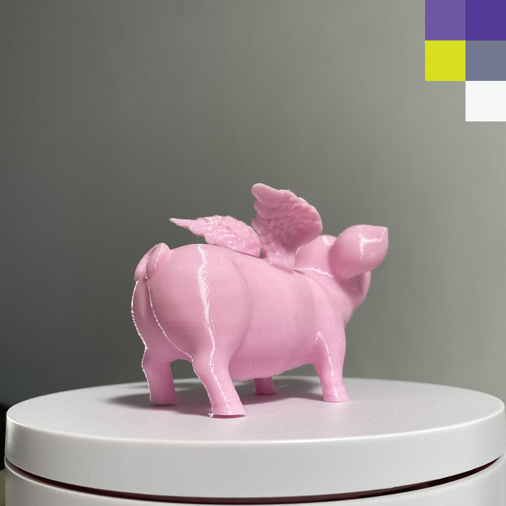 Figura de Flying Pig impresa en 3D