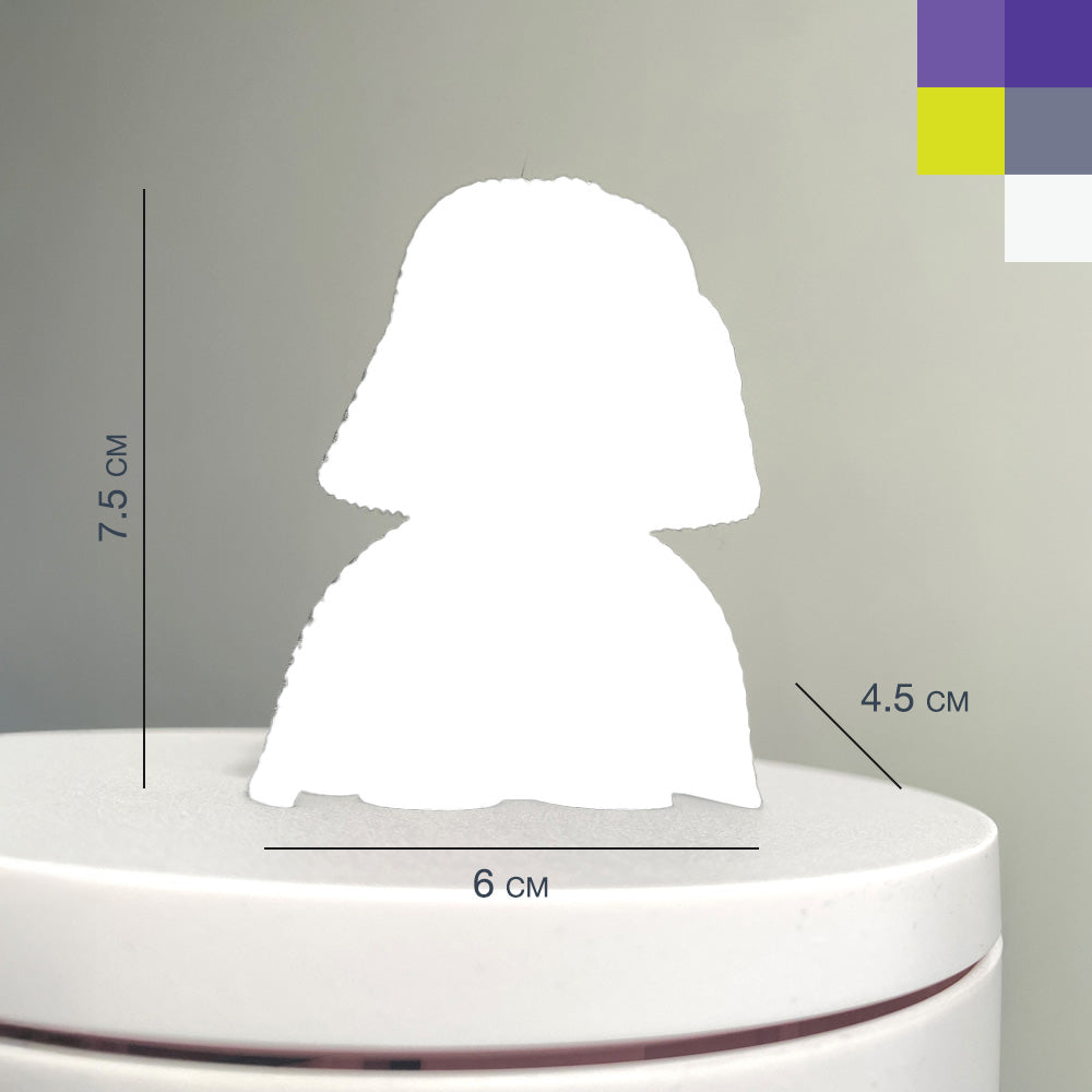 Mini figura Darth Vader estilo tejido impresa en 3D