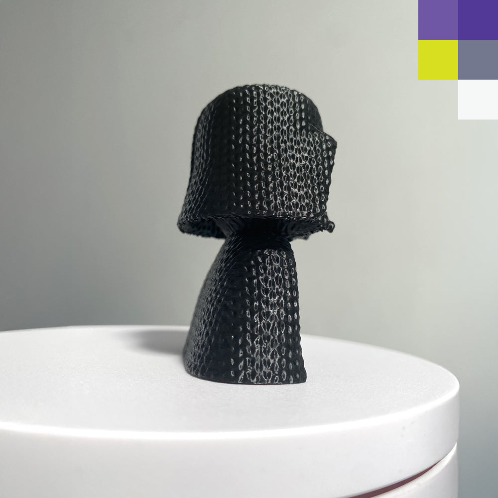 Mini figura Darth Vader estilo tejido impresa en 3D