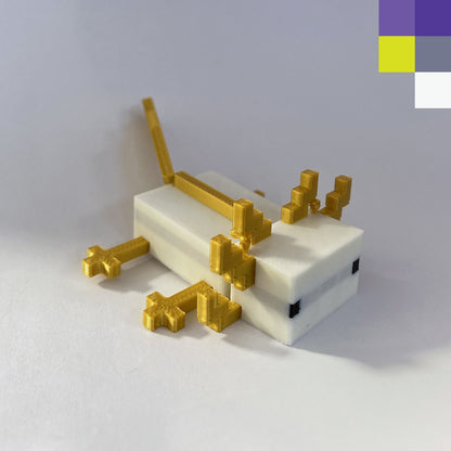 Mini figura de Axolotl / Ajolote impresa en 3D