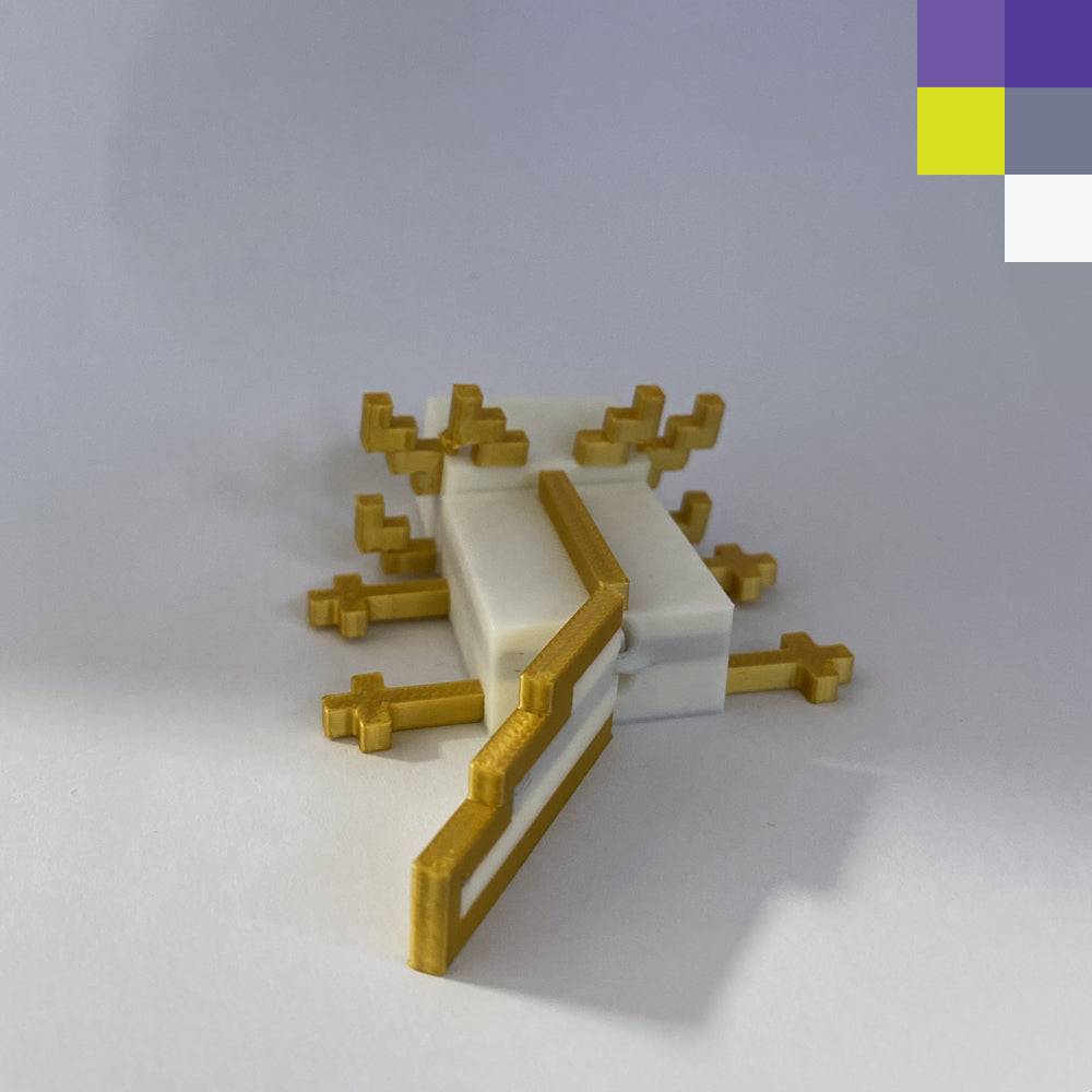 Mini figura de Axolotl / Ajolote impresa en 3D