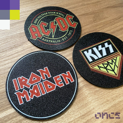 3 Coasters / Porta vasos 3D Hard Rock 80s (Set de 3)