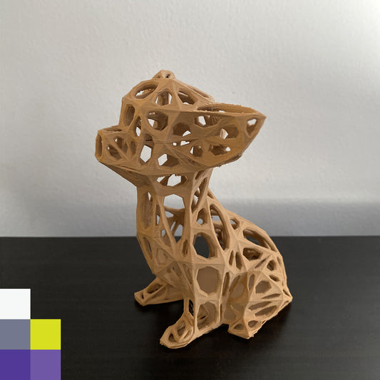 Figura de Perrito Chihuahua estilo Voronoi