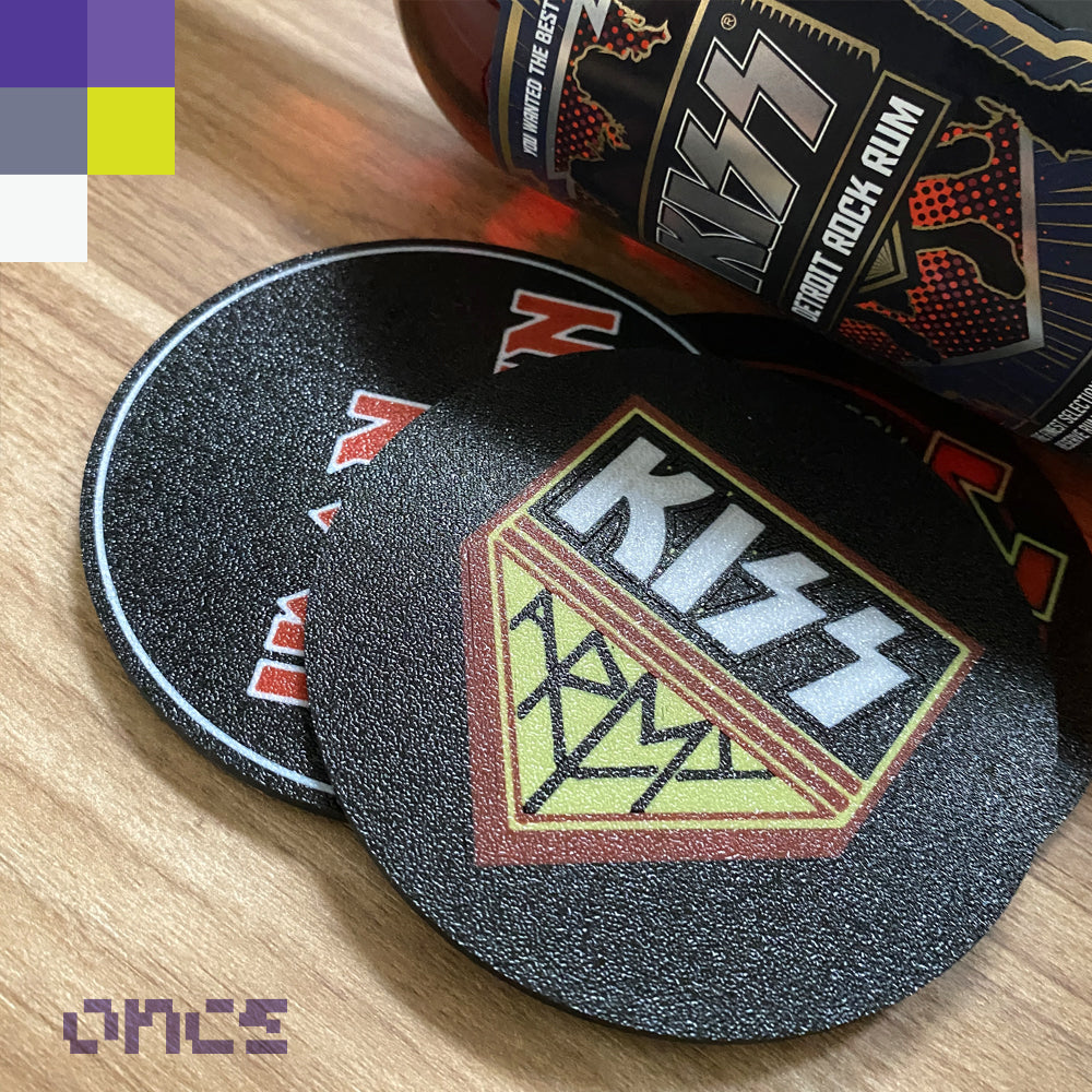 3 Coasters / Porta vasos 3D Hard Rock 80s (Set de 3)