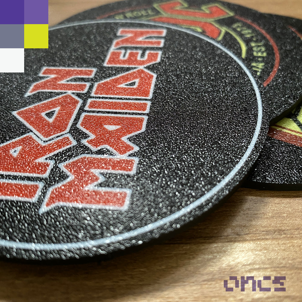 3 Coasters / Porta vasos 3D Hard Rock 80s (Set de 3)