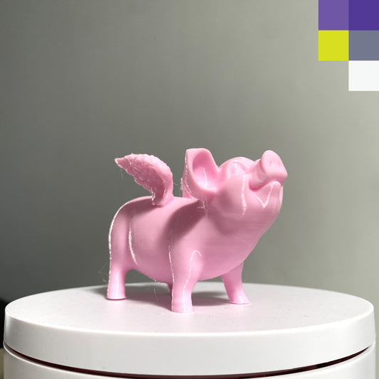 Figura de Flying Pig impresa en 3D