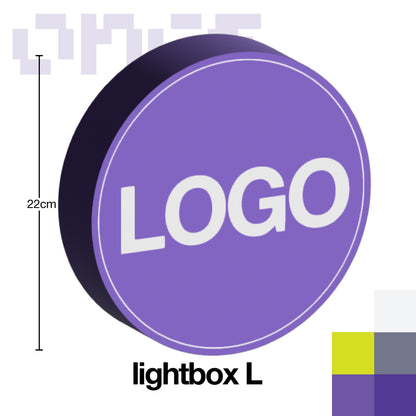 Caja de Luz 3D personalizada con tu logotipo o nombre Large (22x22cm)