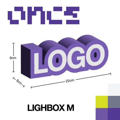 Caja de Luz 3D Personalizada con logo o nombre Mediana