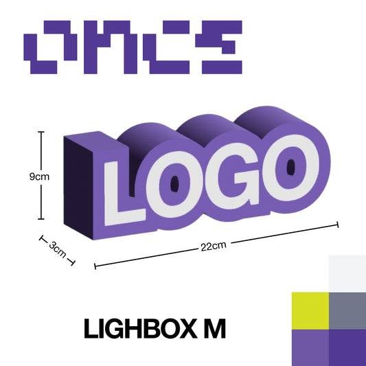 Caja de Luz 3D Personalizada con logo o nombre Mediana