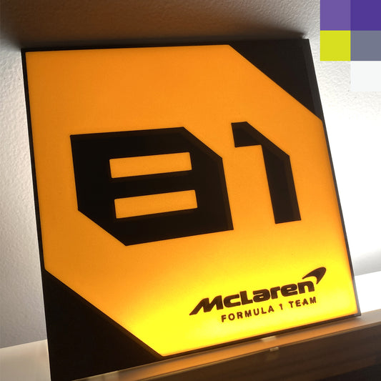 Caja de luz Oscar Piastri 81 / Lightbox McLaren Racing Team