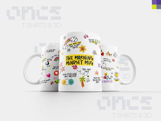The Morning Mindset Mug & Mi taza de la buena Vibra / Paquete de 2 tazas