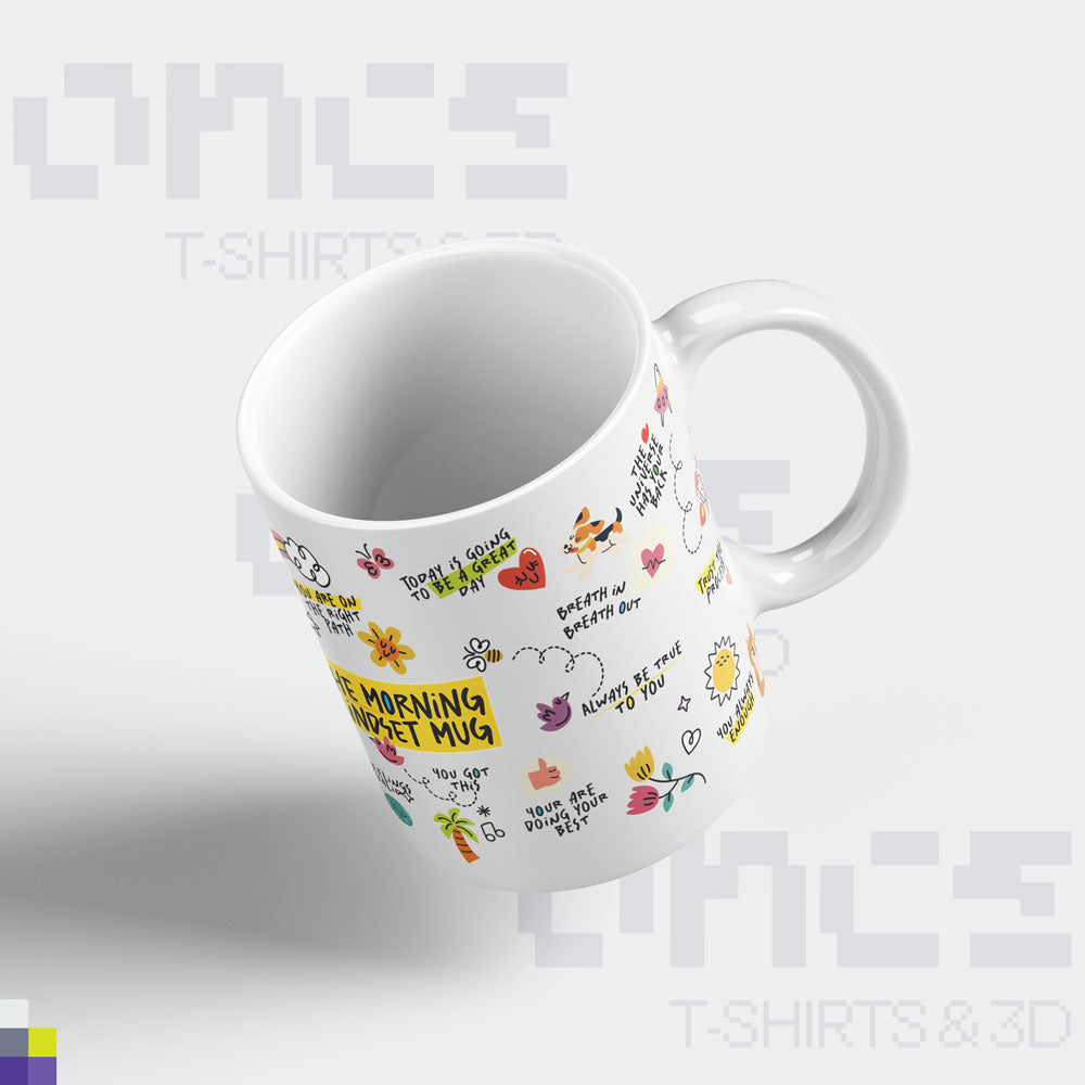 The Morning Mindset Mug & Mi taza de la buena Vibra / Paquete de 2 tazas