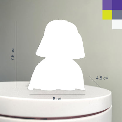 Mini figura Darth Vader estilo tejido impresa en 3D