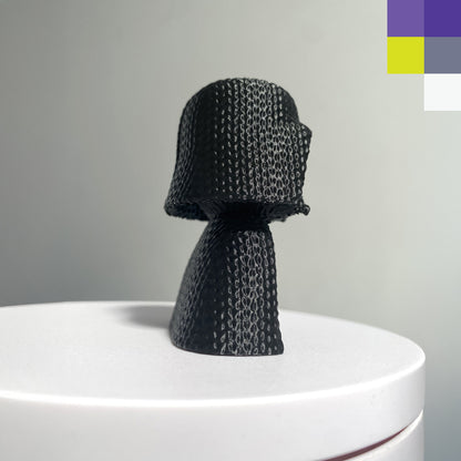 Mini figura Darth Vader estilo tejido impresa en 3D