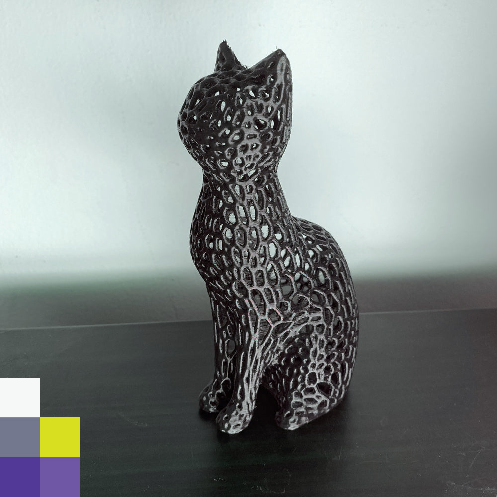 Figura de Gato estilo Voronoi Black