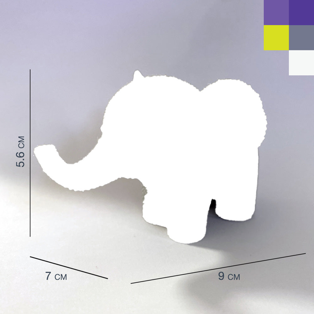 Tierna figura de Elefante estilo tejido impreso en 3D