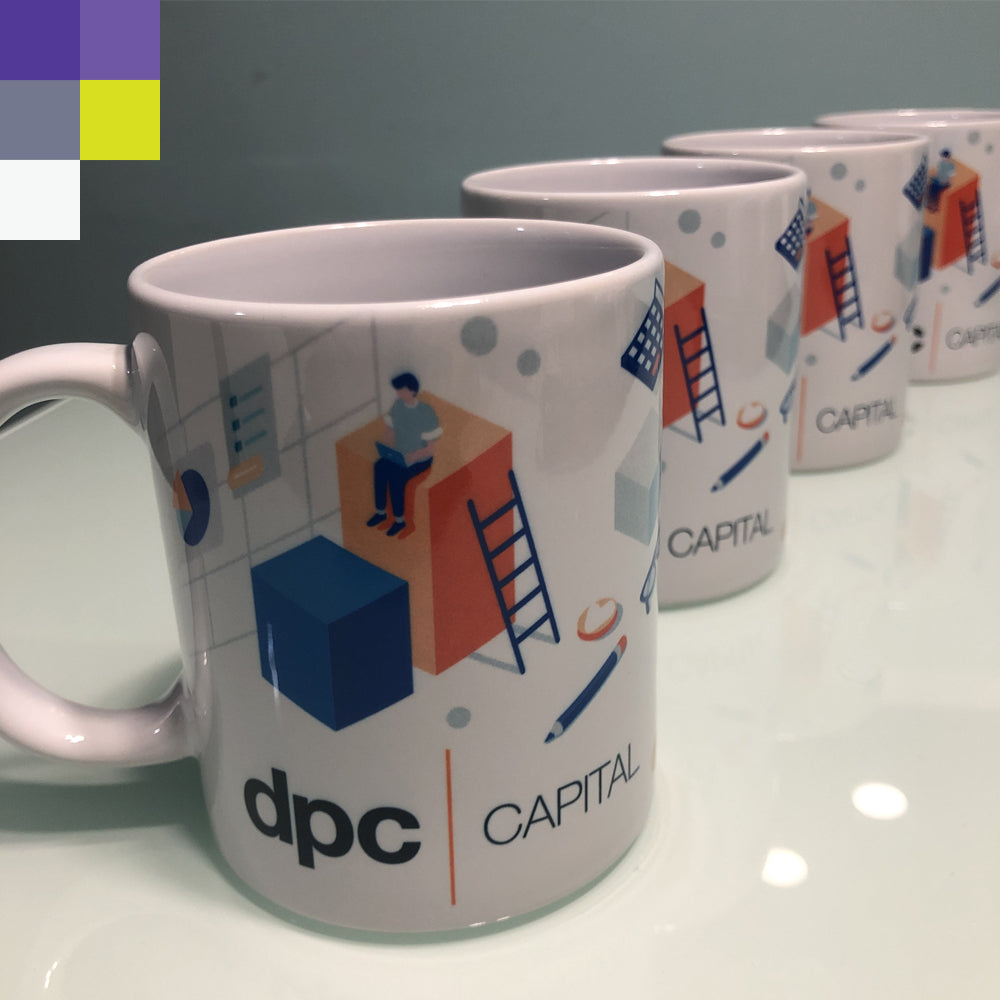 12 Tazas de cerámica 11 oz con imagen sublimada a color