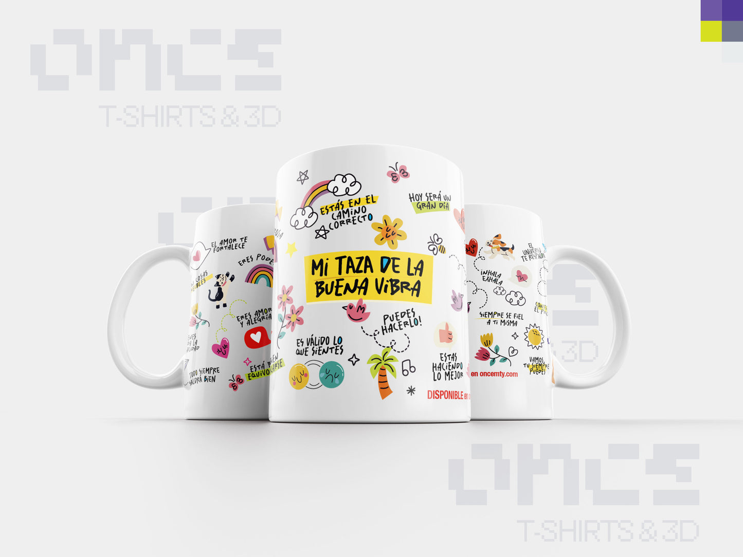 The Morning Mindset Mug & Mi taza de la buena Vibra / Paquete de 2 tazas